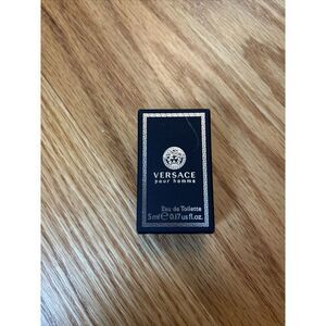Versace ‎ POUR HOMME Eau de Toilette .17oz Deluxe Travel Splash For Men | New